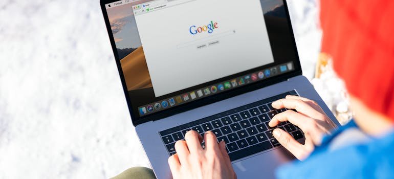 A person using Google to find movers for a pool table relocation in San Antonio