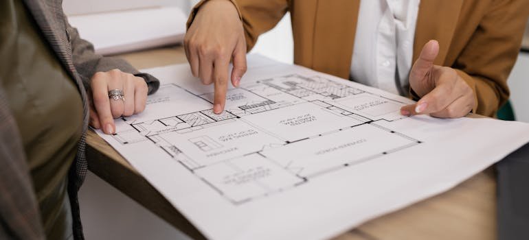 A layout of the office 