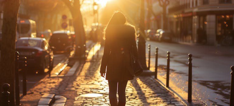A woman on the street
