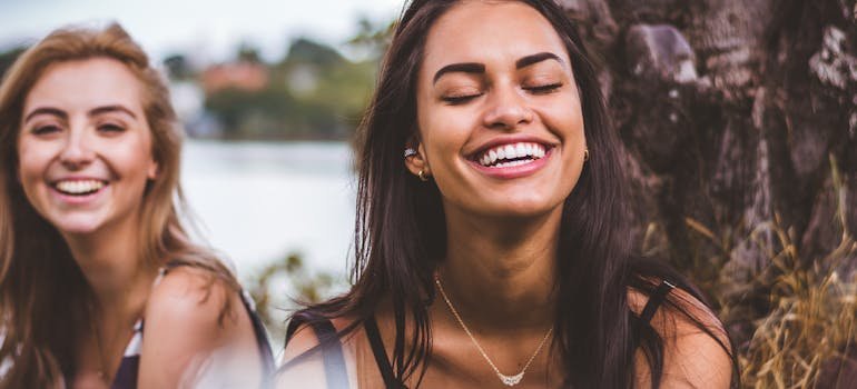 Two happy women living in Shavano Park