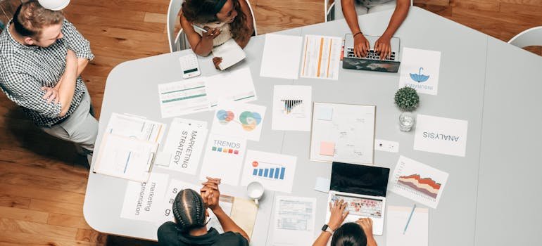 People in the office having meeting 