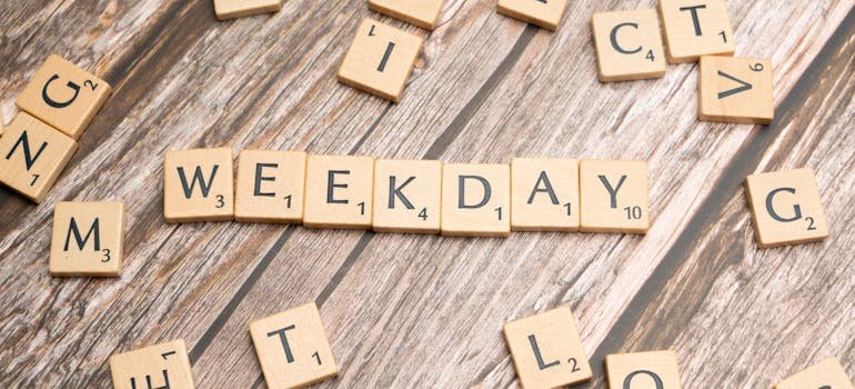 Blocks spelling weekday