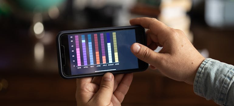 A person using a phone