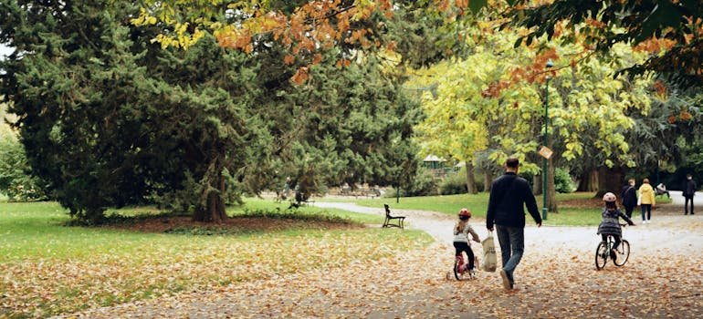 A family in the park