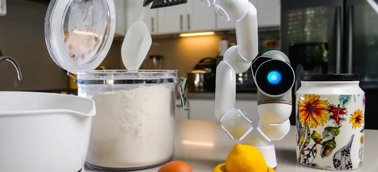 A kitchen electronic appliances