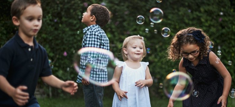 Kids playing outside 