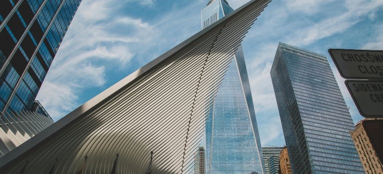 tall skyscrapers shown in the picture