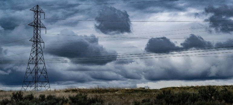 View of Electric Post